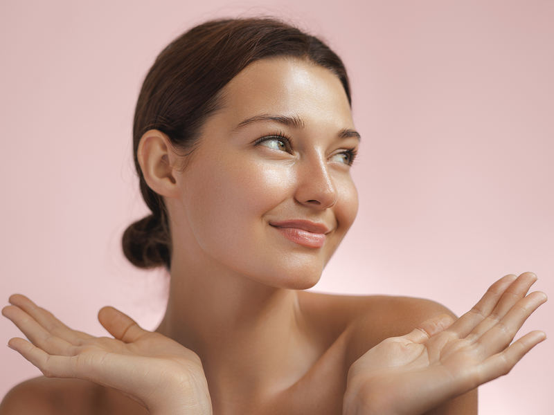 A woman with a sweet smile seems to have no worries.