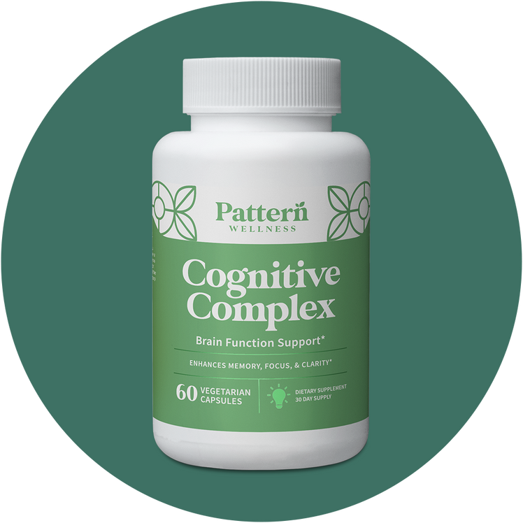 A bottle of Pattern Wellness Cognitive Complex.