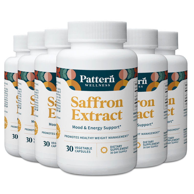 Pattern Wellness Saffron Extract supplement bottles