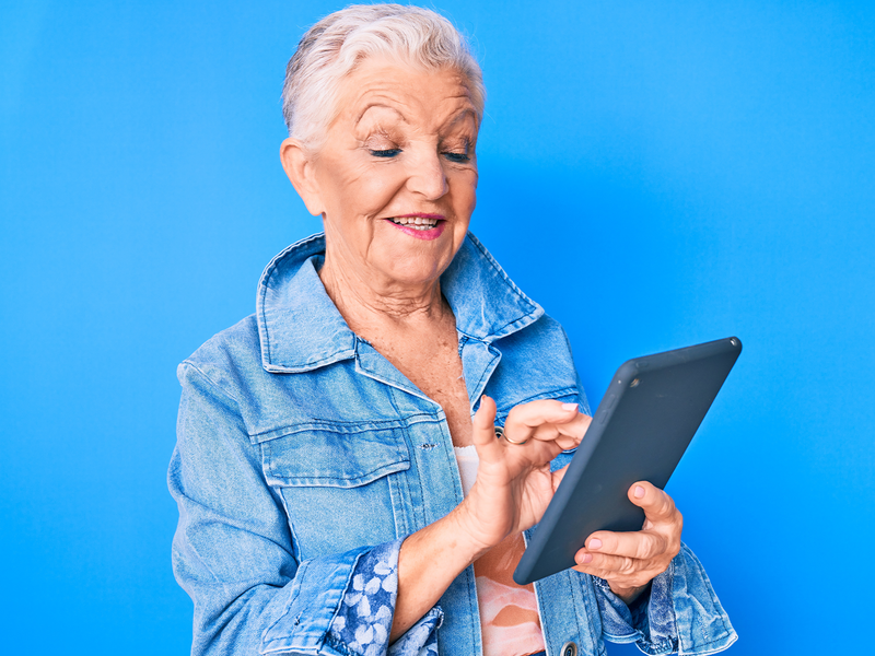 Women using a tablet.